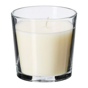 GlassWithCandleWhiteR Candle Glass